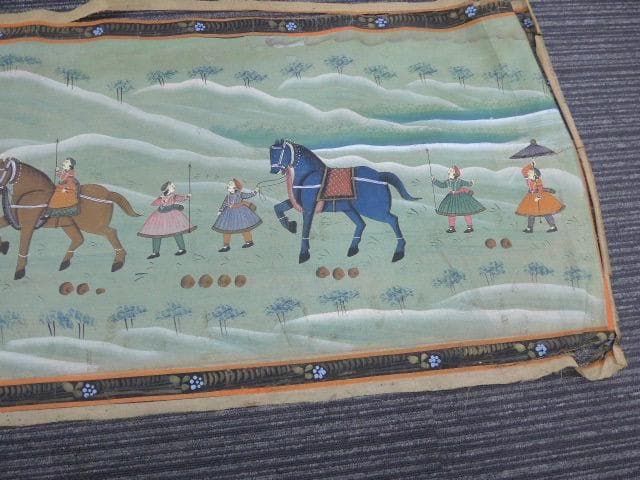 手描きの素晴らしいインドのプリミティブ絵画です　大変古いものです