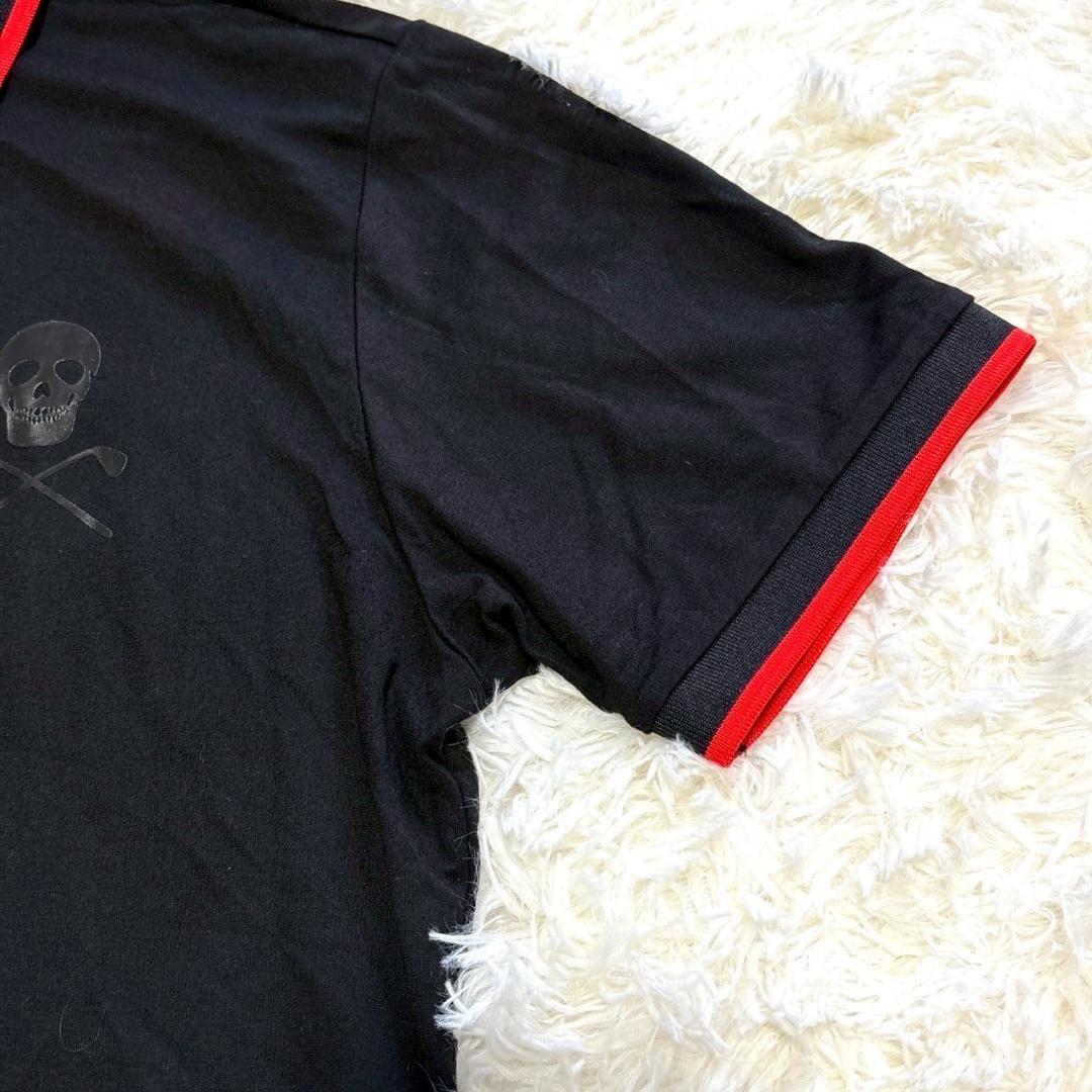 近年モデル MARK&LONA　スカル刺繍 ブラックポロシャツ　L 韓国限定