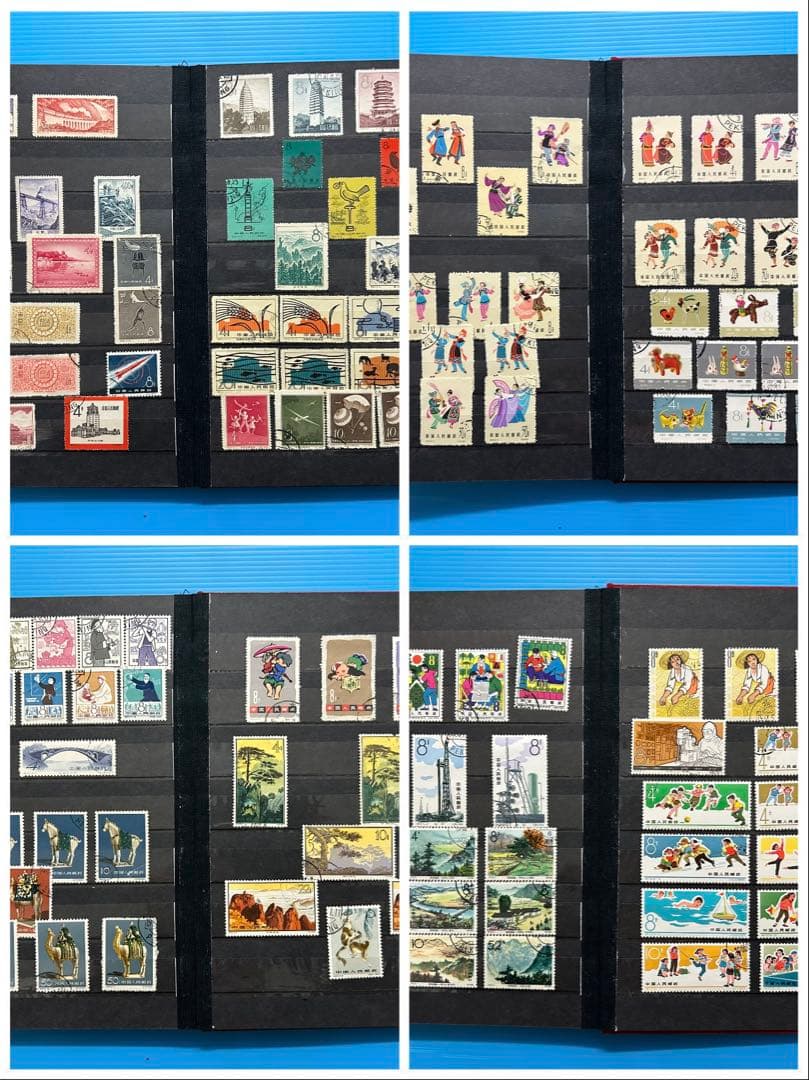 m*o様 【希少】 新中国切手 初期 紀・特 ストックプック入り未使用&使用済合