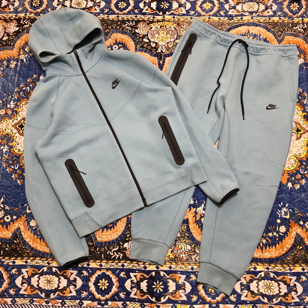 NIKE テックフリース　セットアップ　水色