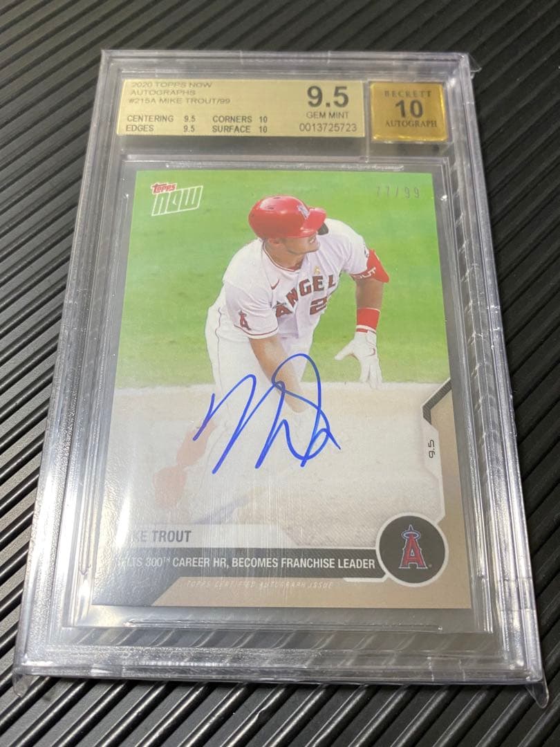 Mike trout マイク・トラウト 直筆サイン カード BGS9.5