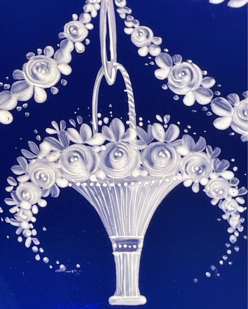 ヴェネチアガラス ホワイトエナメル コンポート アールヌーボー ぺティスタル