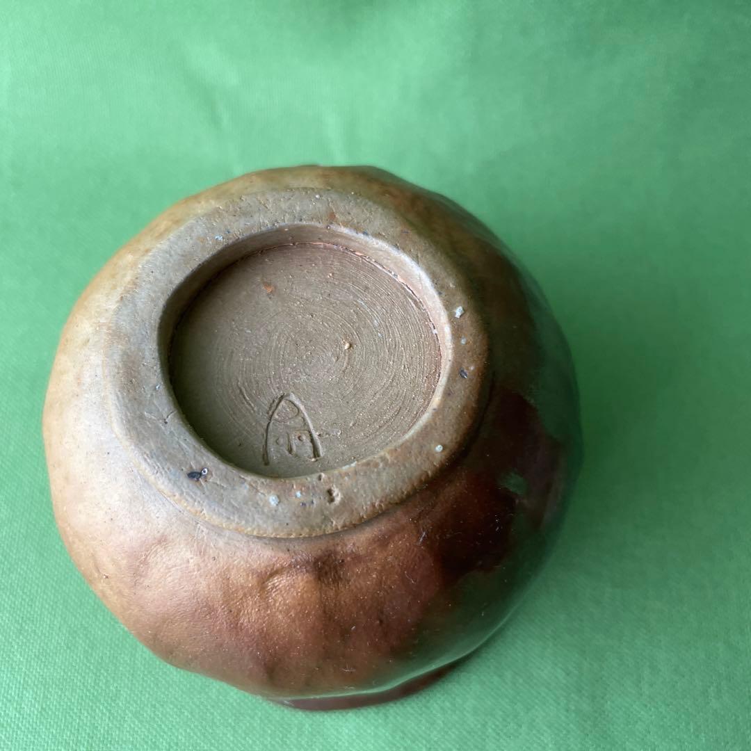 備前焼 手びねり宝瓶 竹摘み 胡麻