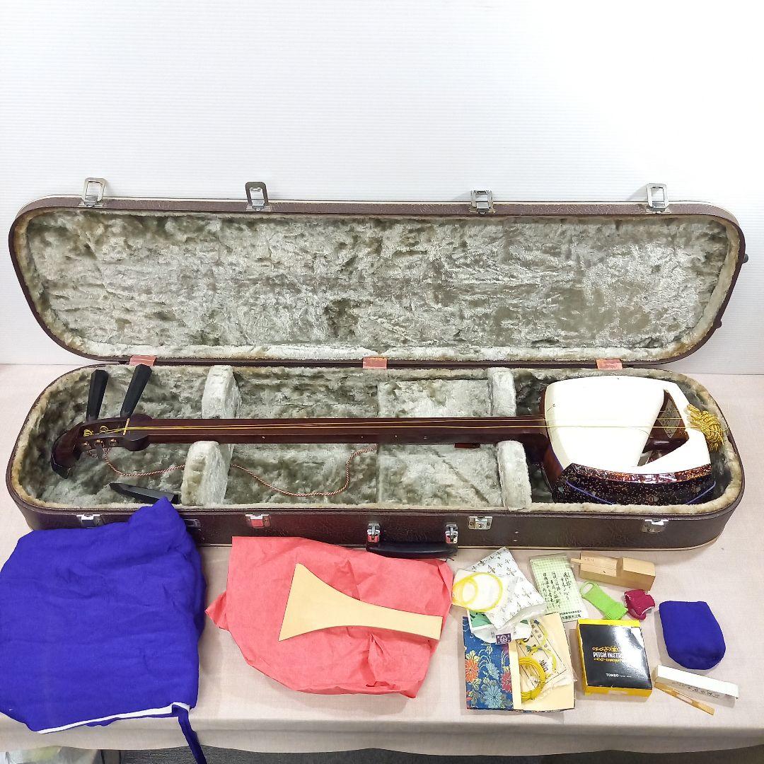 三味線 全長約100cm ハードケース付き 現状渡し