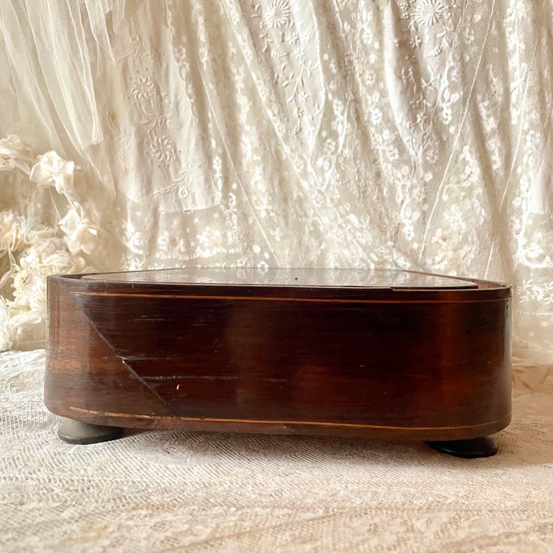 【特大】象嵌細工木製ディスプレイ台　台座　フランスアンティーク　グローブドマリエ