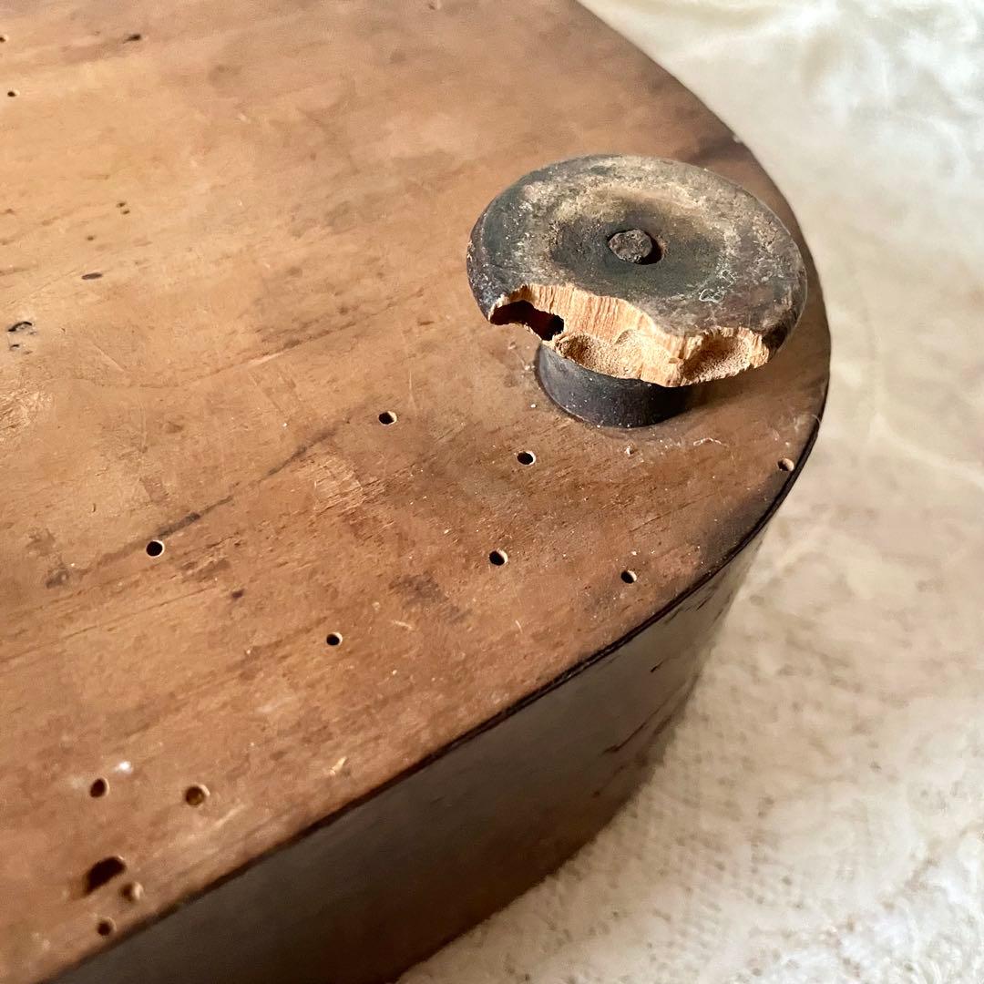 【特大】象嵌細工木製ディスプレイ台　台座　フランスアンティーク　グローブドマリエ