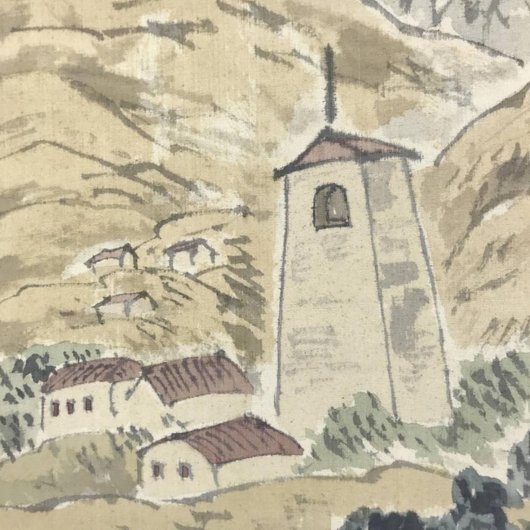 【真作】松田忠一/西班牙風景/スペイン風景/山水図/掛軸/名家伝来/AC-530