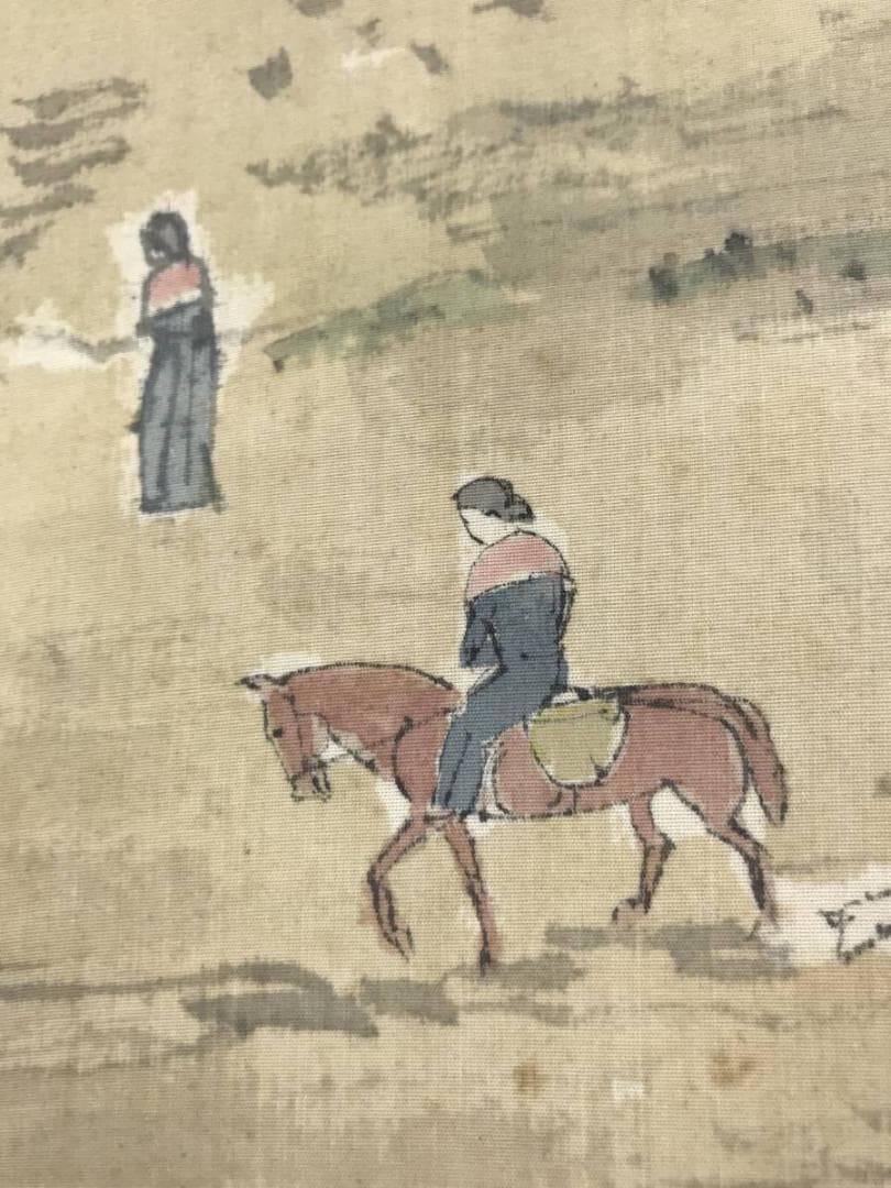 【真作】松田忠一/西班牙風景/スペイン風景/山水図/掛軸/名家伝来/AC-530