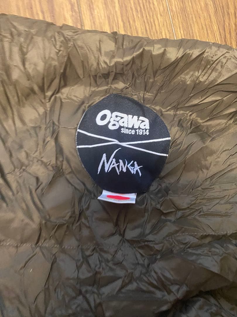 Ogawa Nanga 寝袋(羽毛400g)カーキ×レッド