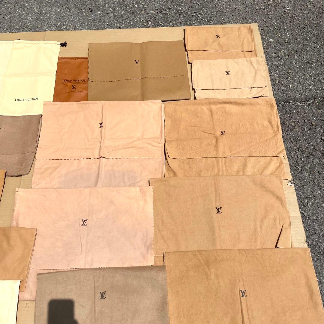 ルイヴィトン 保存袋 ブランド袋 巾着 ロゴ ブラウン ベージュ まとめ 31枚