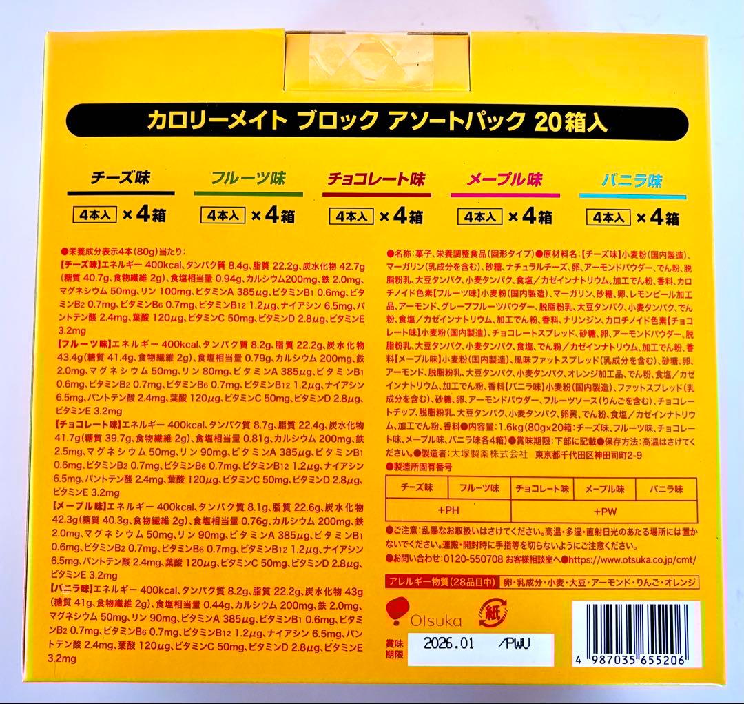 カロリーメイトブロック アソートパック20箱入✖️5個セット