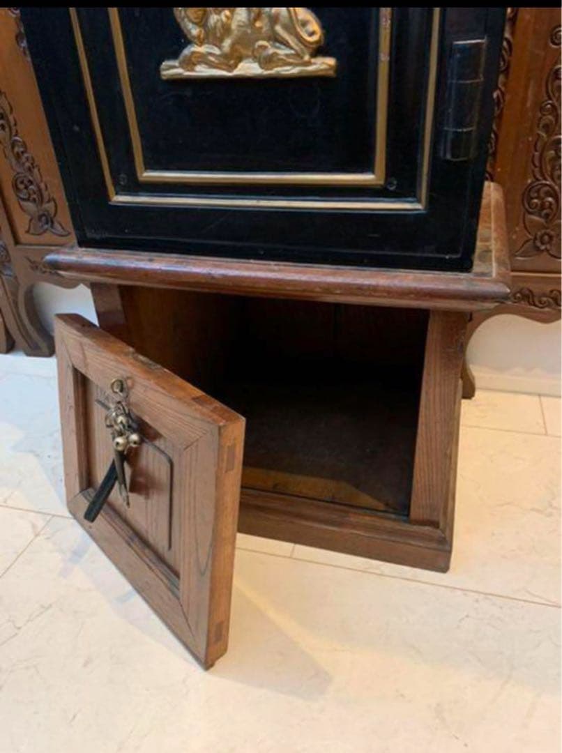 アンティーク金庫　特注品　珍品　高級　大型　ロンドン　金庫　オーダー金庫　昭和