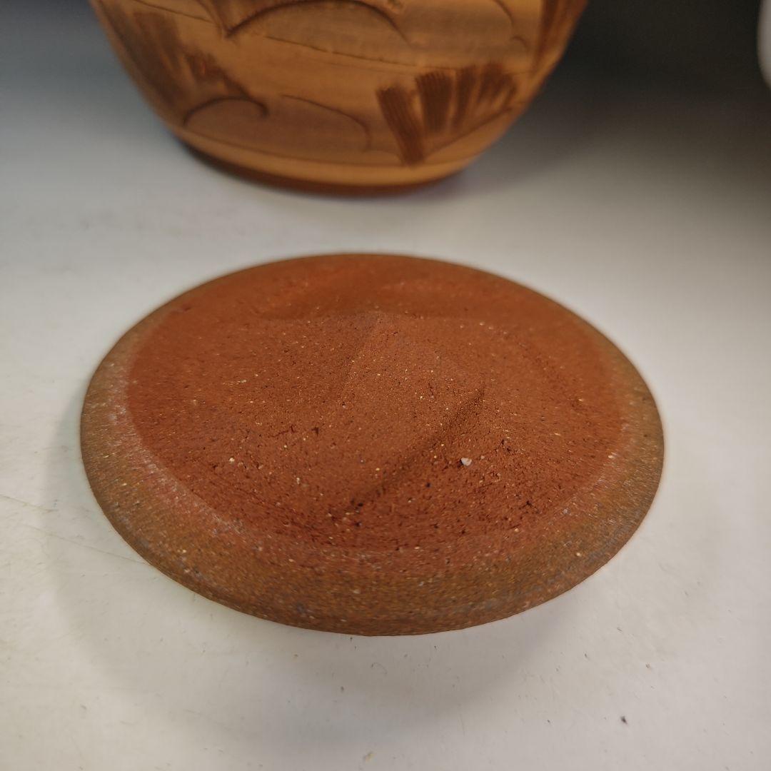 イ947 水指『大谷焼窯元　矢野陶苑　矢野款一作』『大谷焼　焼〆　共箱』茶道具