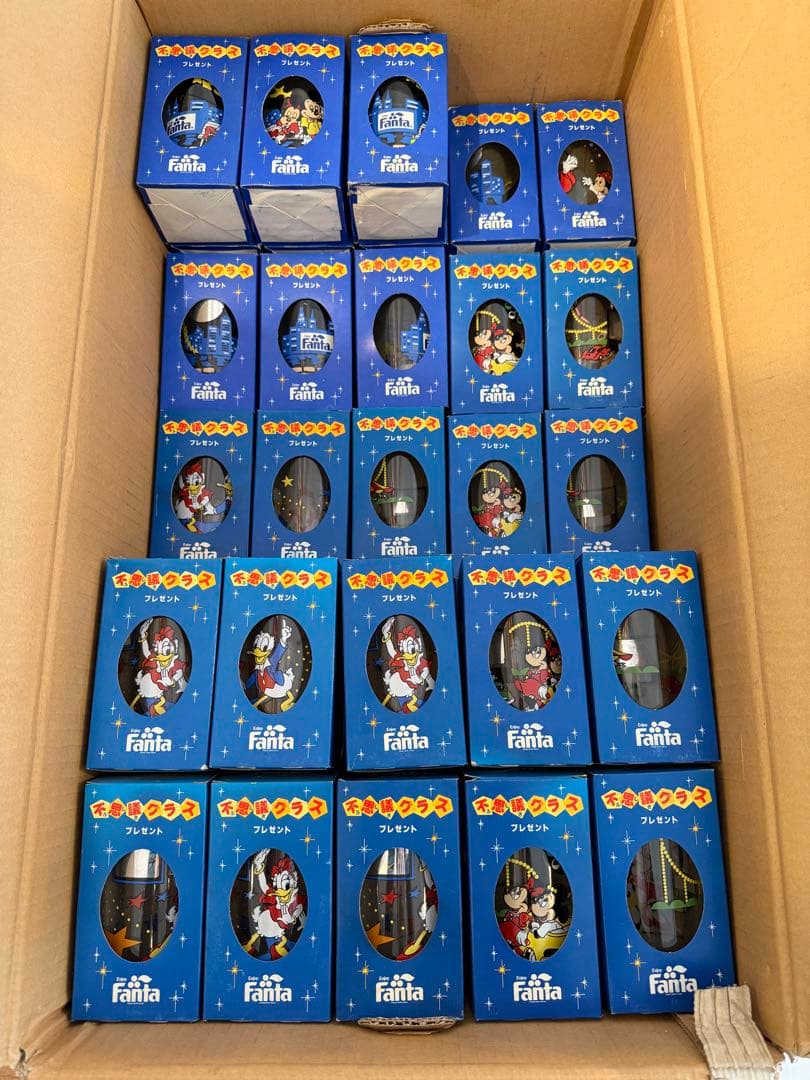 Fanta 不思議グラス ディズニーキャラクターグラス38個セット　昭和レトロ