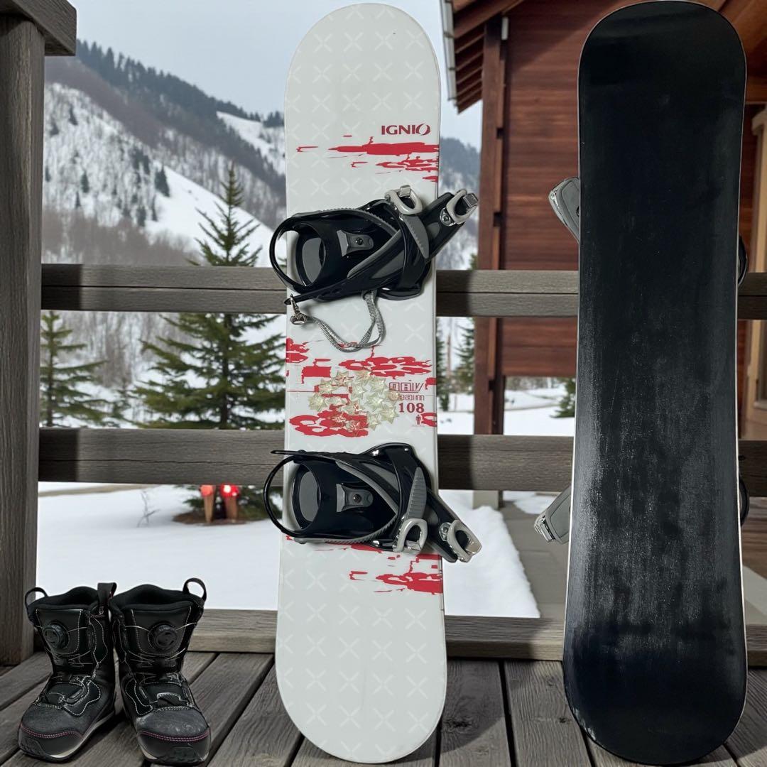 【3点セット】スノーボード ジュニア　IGNIO GRV TEAM 108