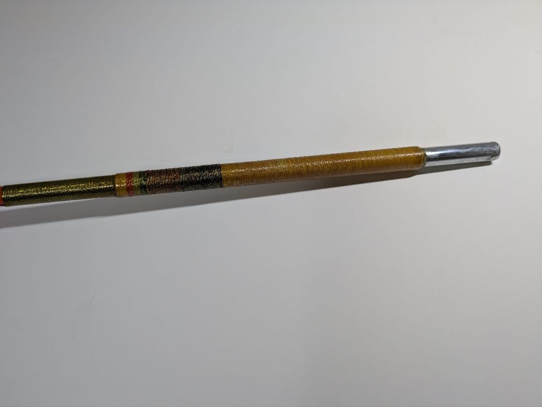 『自作 筏竿 赤金 ツーピースロッド 穂先1本付き』