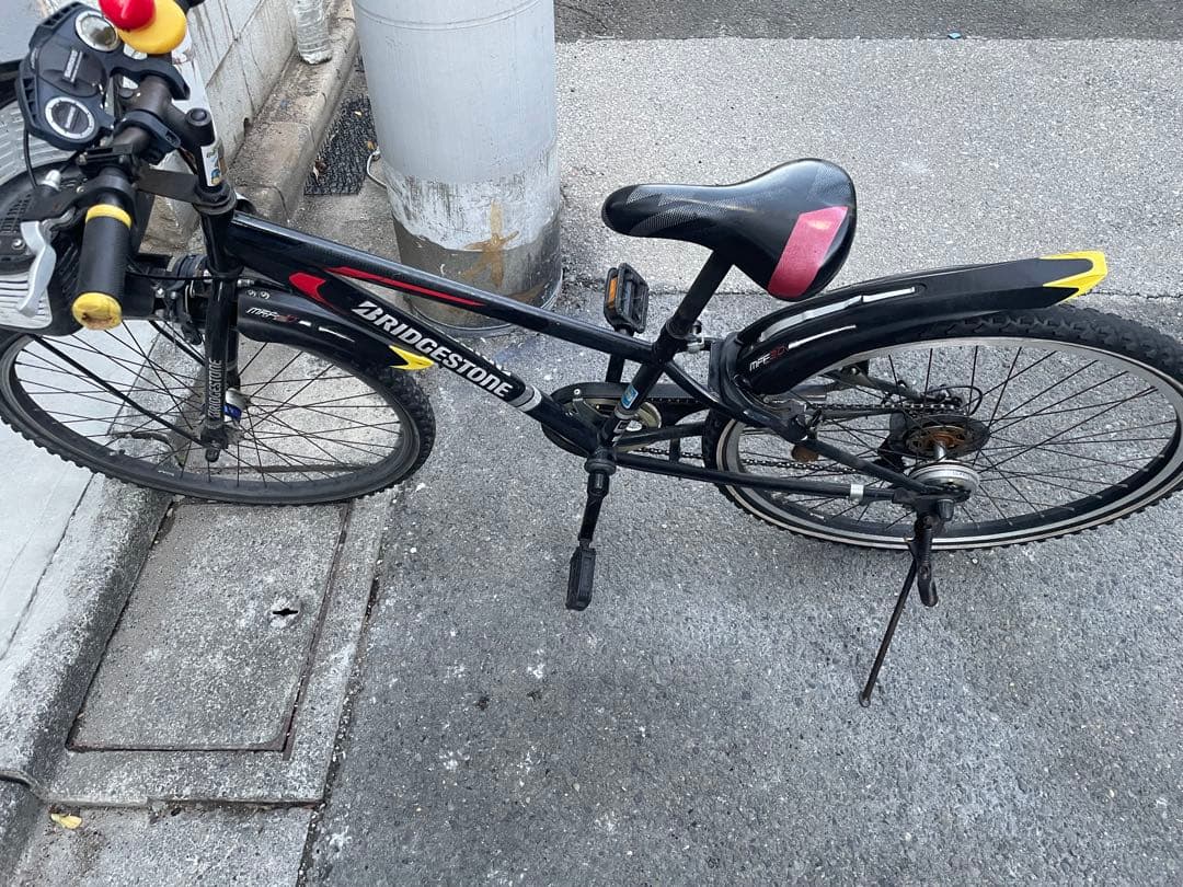 BRIDGESTONE キッズサイクル ブラック　手渡し限定