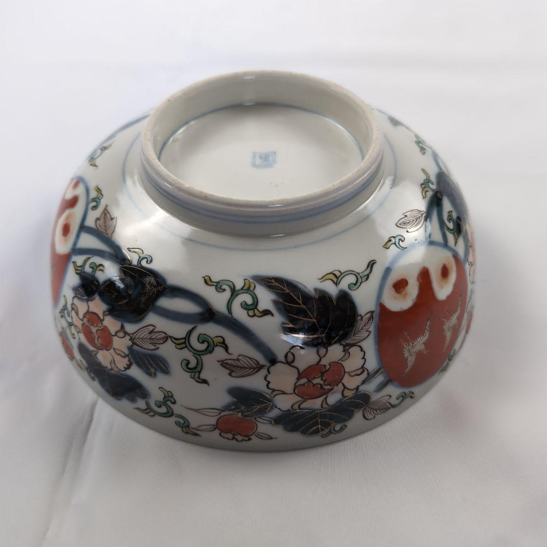 古伊万里鉢 南蛮人南蛮船文深鉢 古伊万里南蛮人南蛮船文深鉢 古伊万里深鉢