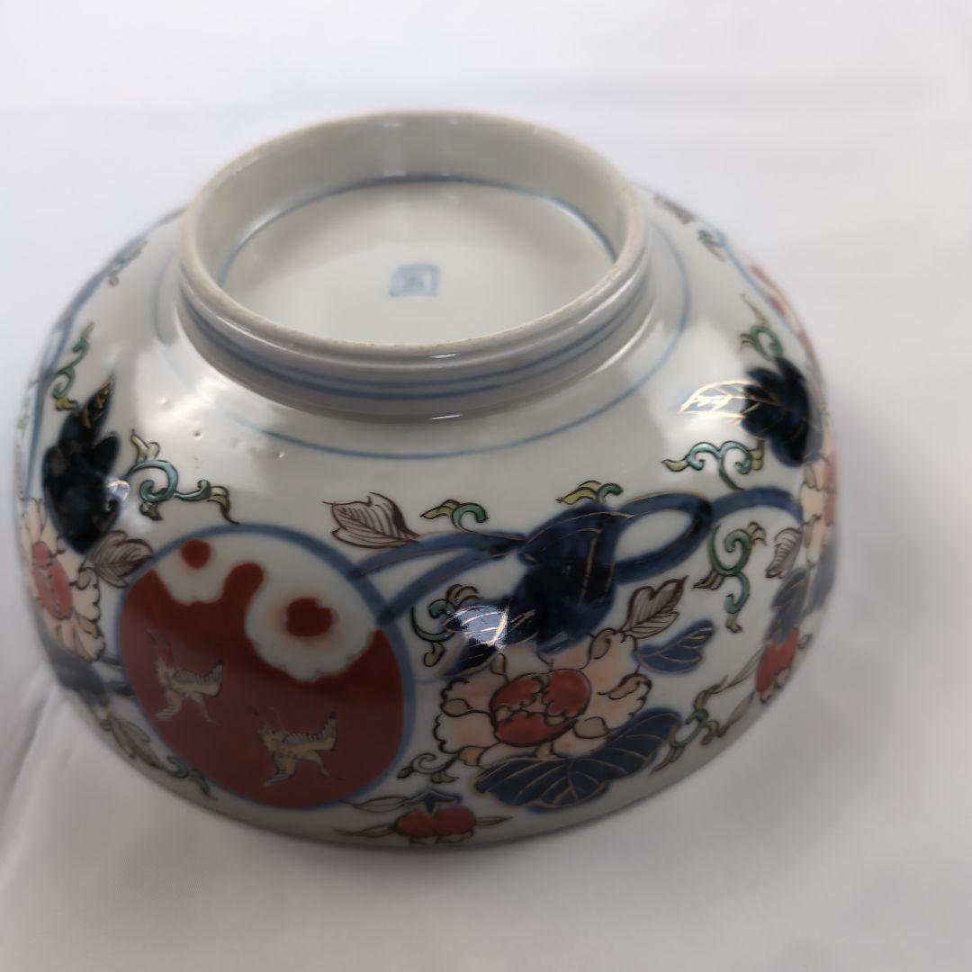 古伊万里鉢 南蛮人南蛮船文深鉢 古伊万里南蛮人南蛮船文深鉢 古伊万里深鉢