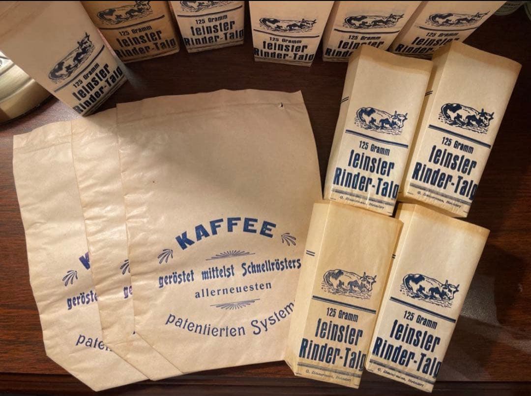 海外　マルシェ袋　ヴィンテージドイツの袋2種7枚✖️5