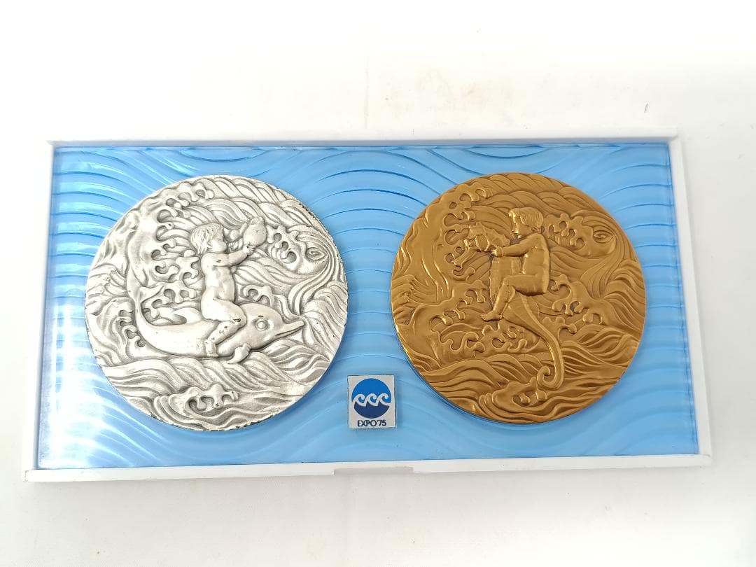 純銀製　沖縄国際海洋博覧会 メダルセット EXPO'75　銀メダル約186ｇ