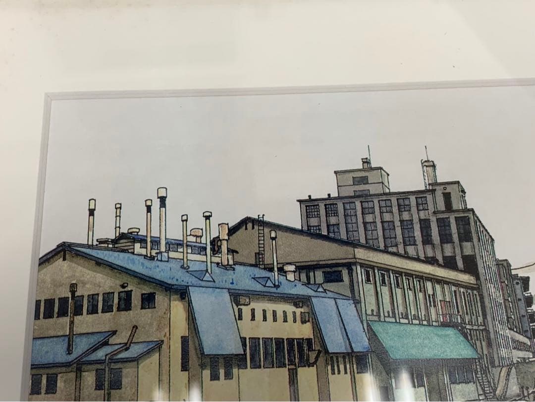 リトグラフ 十辺芳生 小樽運河 168/500 画寸21.5×15.5cm