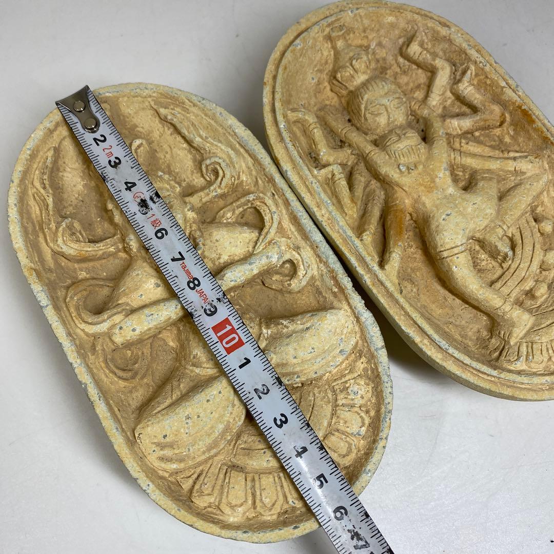 専用　古代中国　石製歓喜仏　木箱付　縦約16㎝　東Y7-0228①タトオ