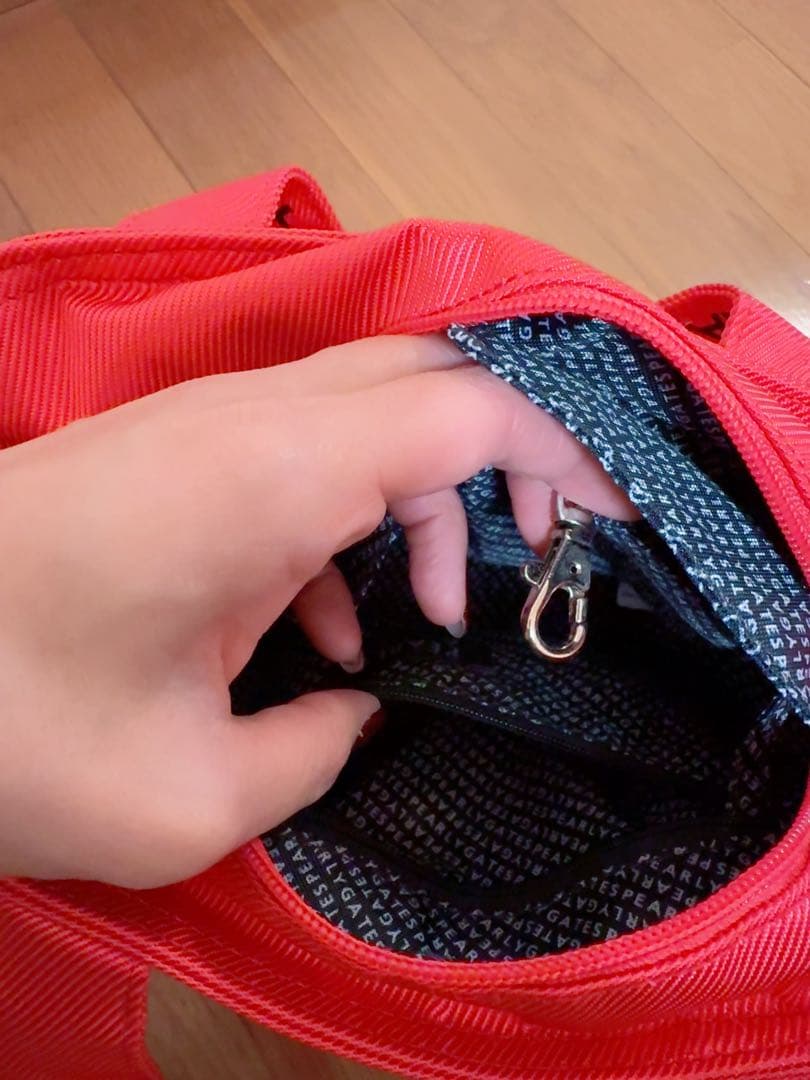 PEARLY GATES 濃いめのピンクトートバッグ