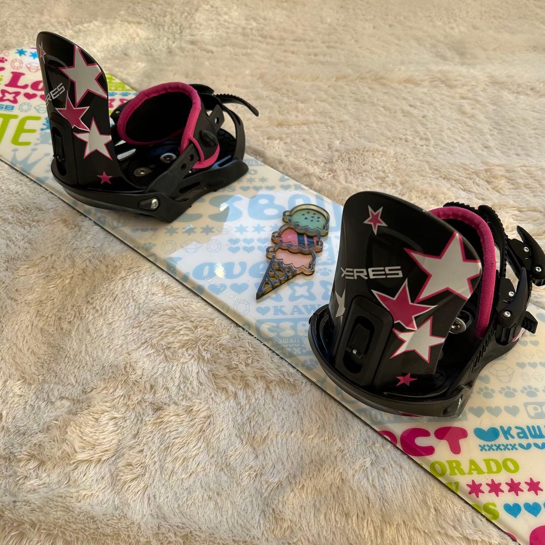 【3点セット】 キッズ　スノーボード CSB 108cm バイン・ブーツセット