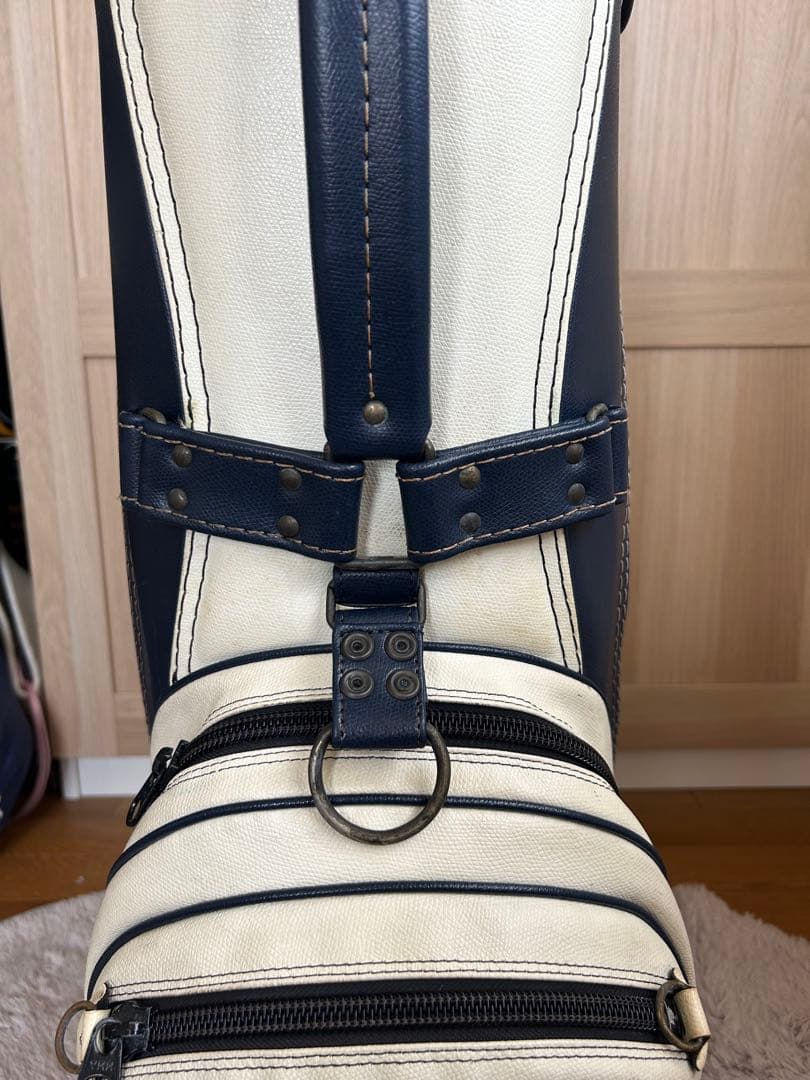 PEARLY GATES キャディバッグ ホワイト/ネイビー