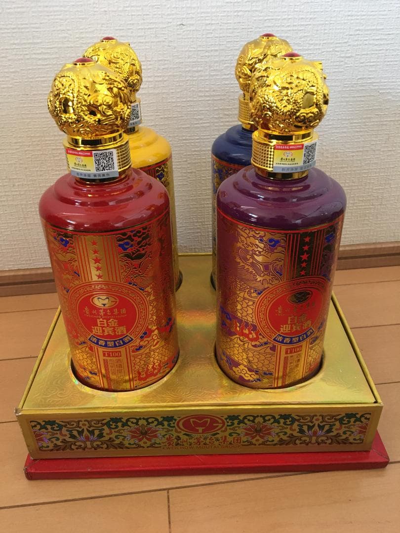 専用AB)貴州茅台集団2018年制 白金迎賓酒52% 500ml*4本濃香型白酒