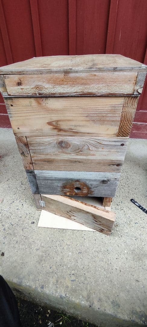 日本蜜蜂中古巣箱　分蜂捕獲セット　ミツロウ