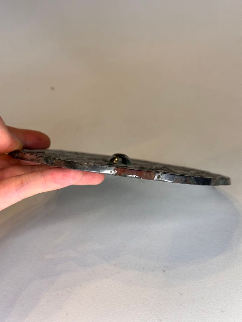 龍文・祥雲文 銅鏡 銅緑あり 時代物 中国古董品 コレクション