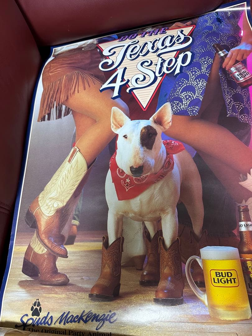 新品！バドライト　バドワイザー　マッケンジー　バド犬　ブルテリア　ポスター