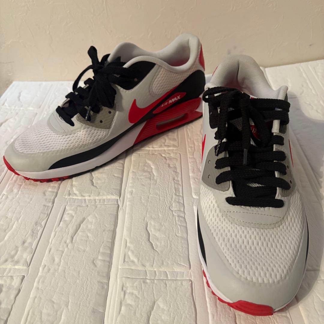 NIKE エアマックス 90G ゴルフシューズ 29cm 白×赤×黒 メンズ