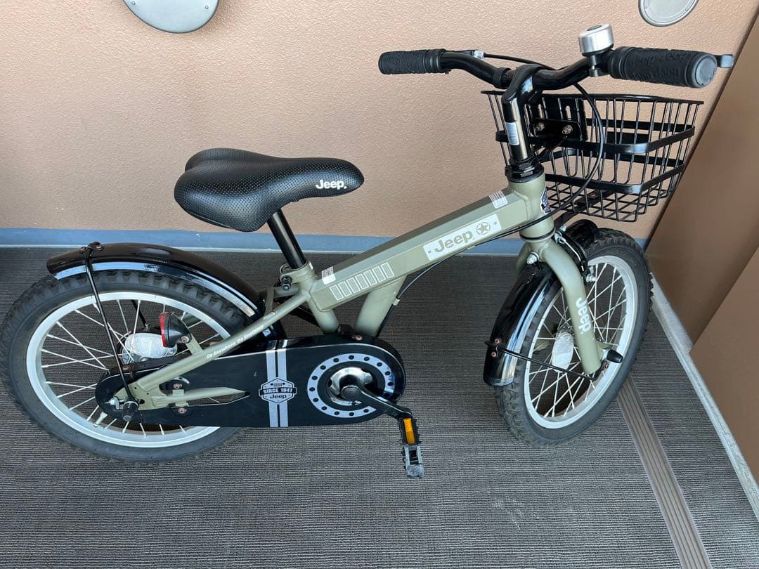 Jeep 自転車16インチ　カーキ　子供　滋賀　引渡し