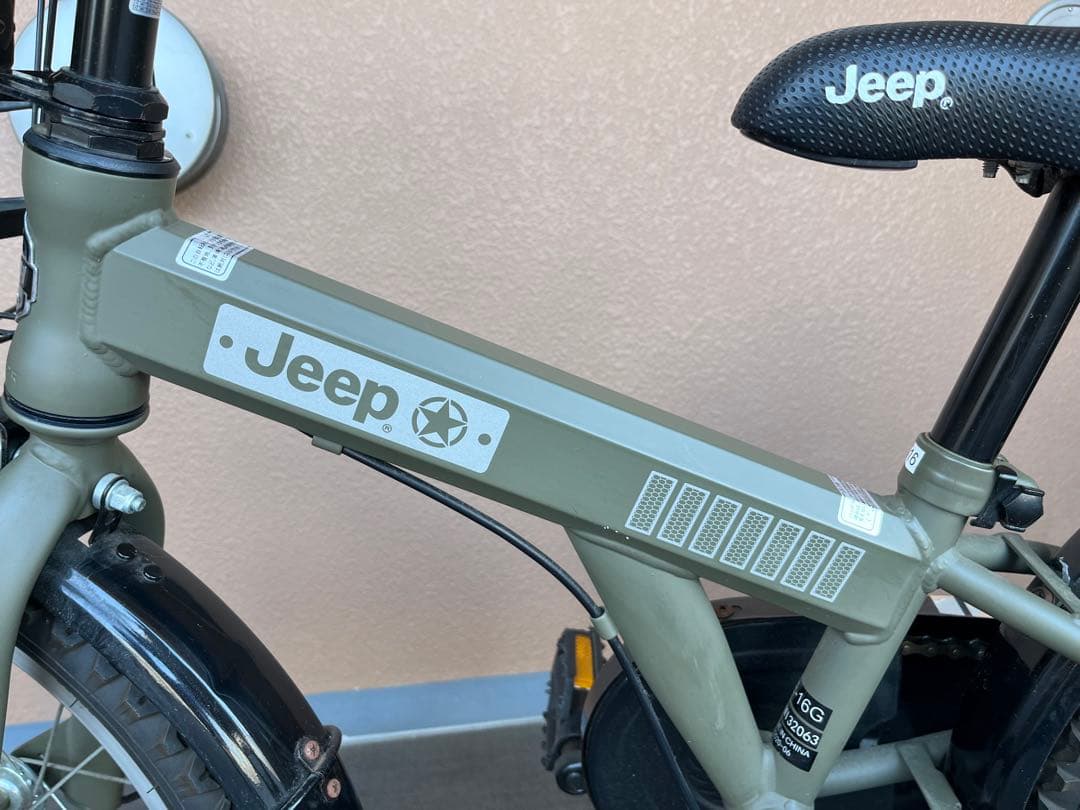 Jeep 自転車16インチ　カーキ　子供　滋賀　引渡し