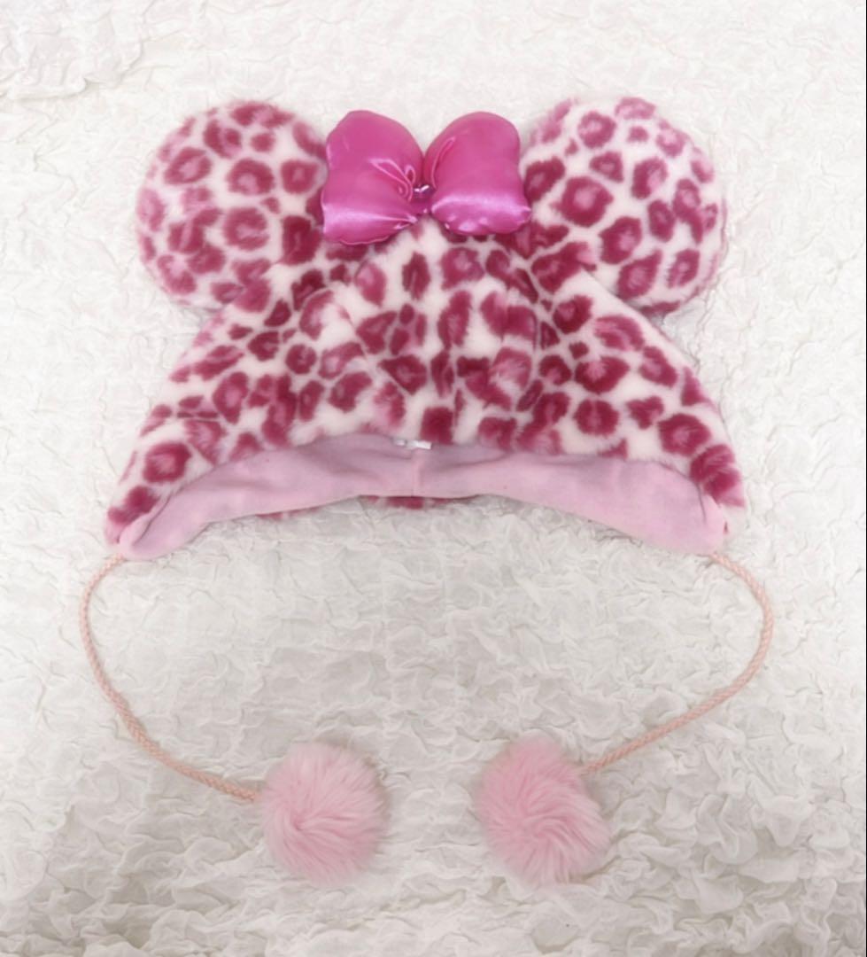 ディズニー ファンキャップ マリーちゃん ミニー ヒョウ柄 ピンク