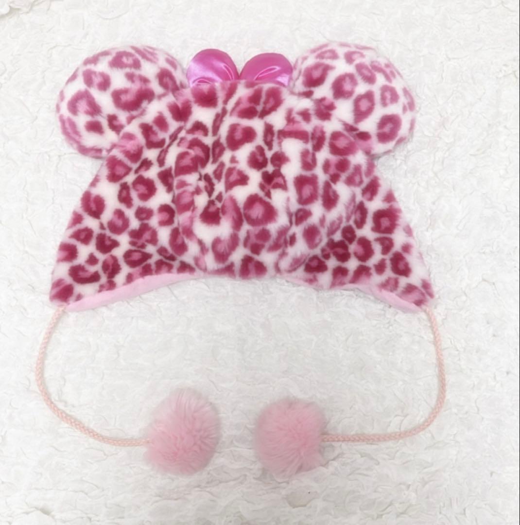 ディズニー ファンキャップ マリーちゃん ミニー ヒョウ柄 ピンク