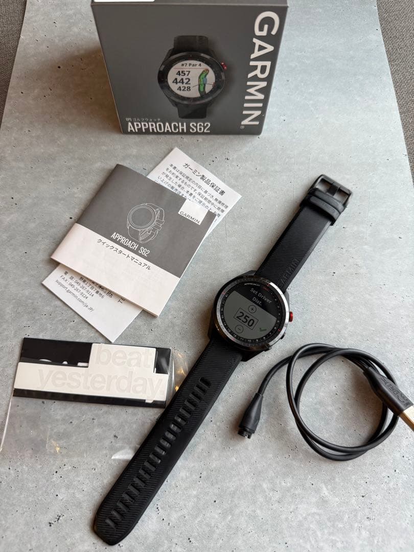 Garmin Approach S62 GPSナビ付きゴルフウォッチ／ガーミン