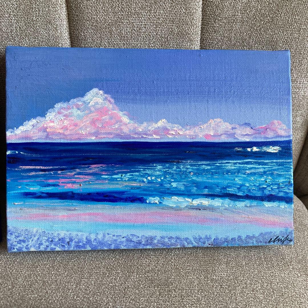 ５枚セット　油絵　インテリア　絵　ハンドメイド　アート　ハワイ　ロンハーマン