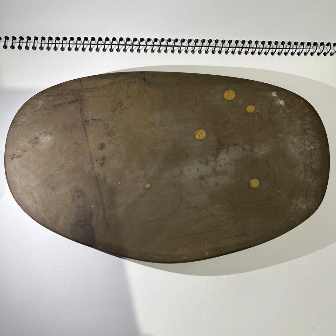 【超希少】　端渓硯　硯　スズリ　中国　骨董品　ヴィンテージ　蛍石　天然石　木箱入