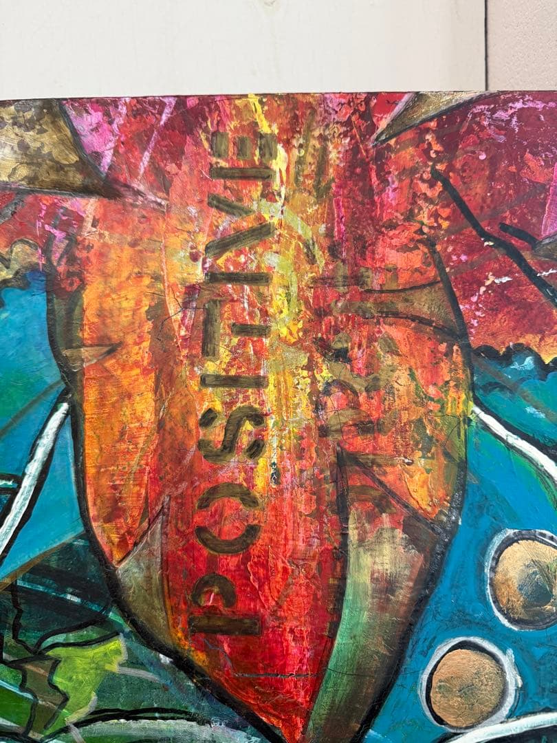 抽象画　POSITIVE FORCE ライダースジャケット