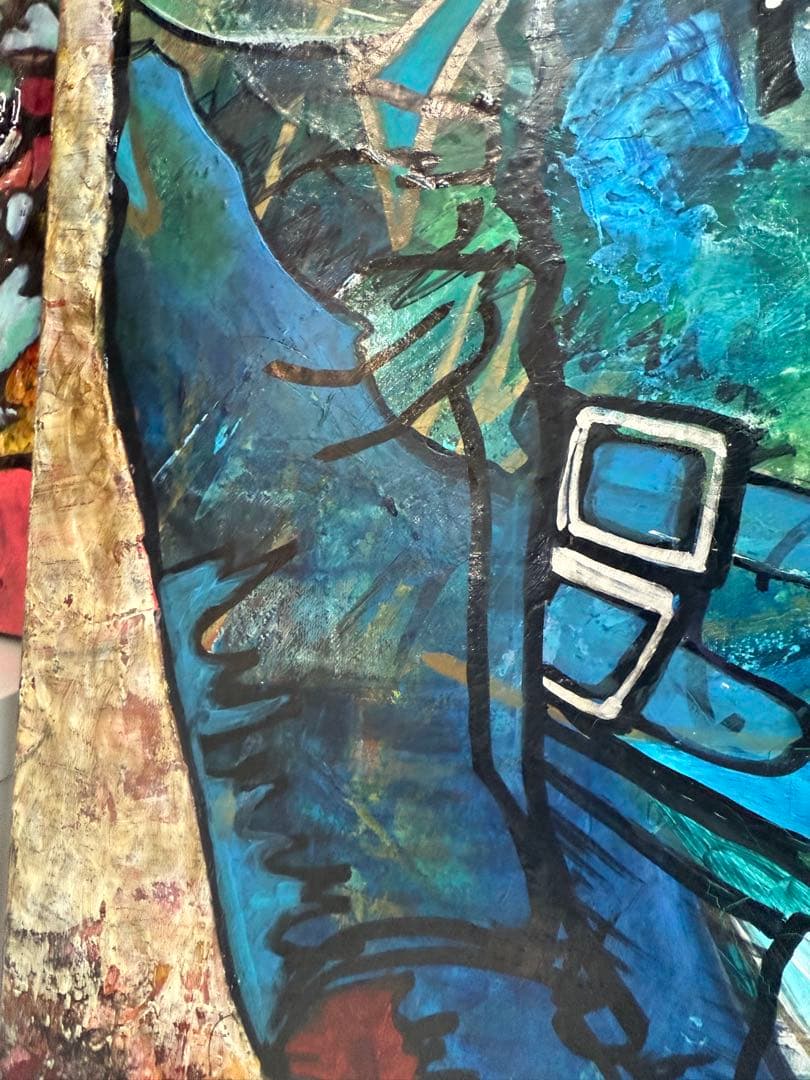 抽象画　POSITIVE FORCE ライダースジャケット