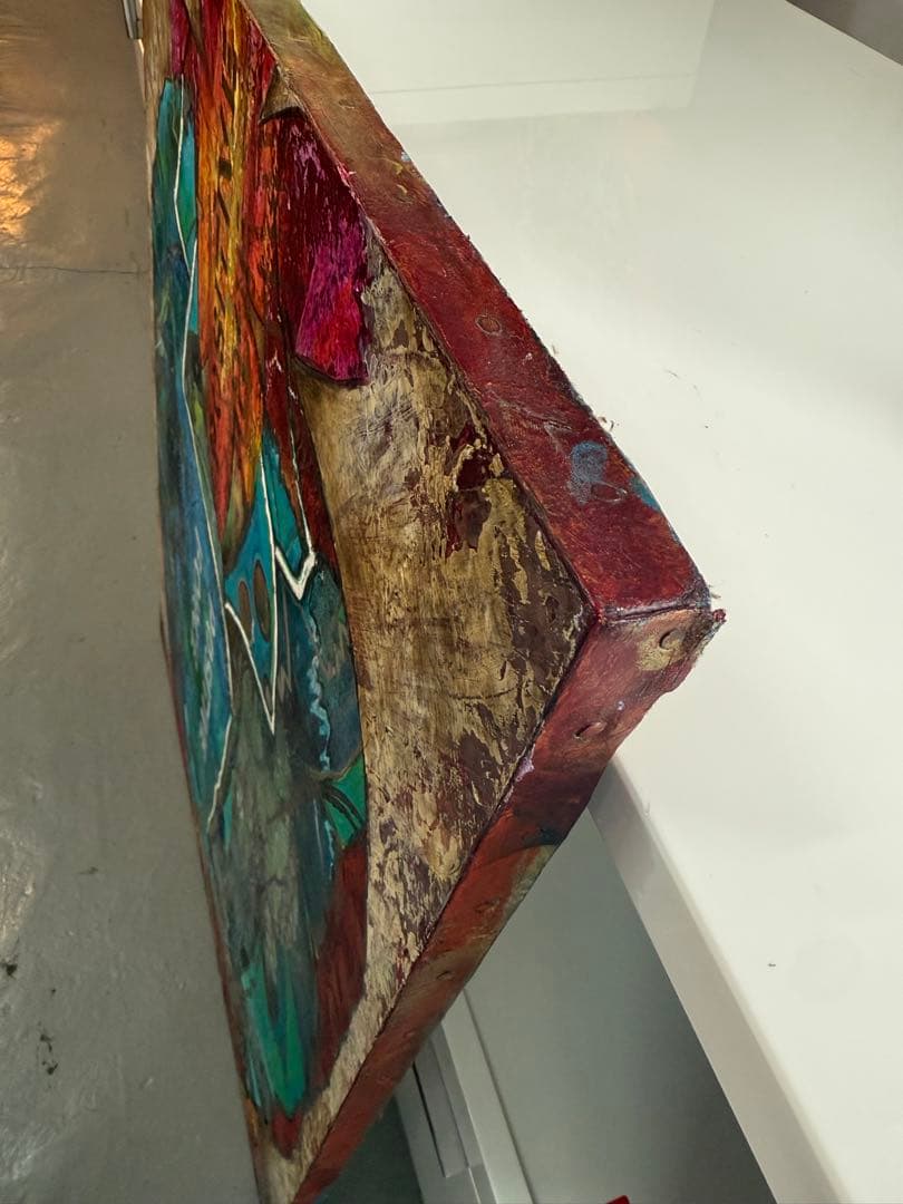 抽象画　POSITIVE FORCE ライダースジャケット