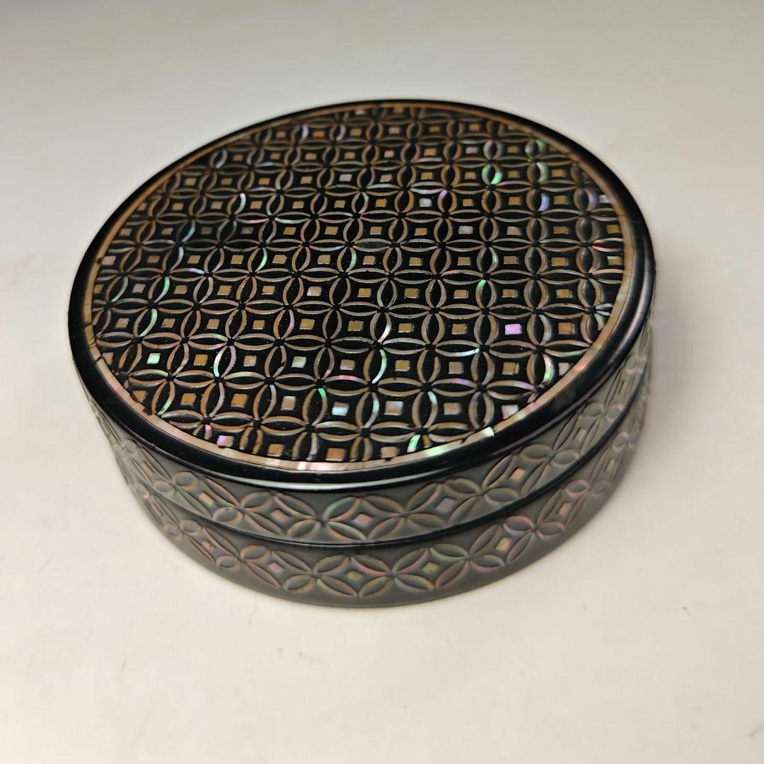 イ729 香合『細川司光作』『七宝蒔絵　丸香合　共箱』漆塗　茶道具