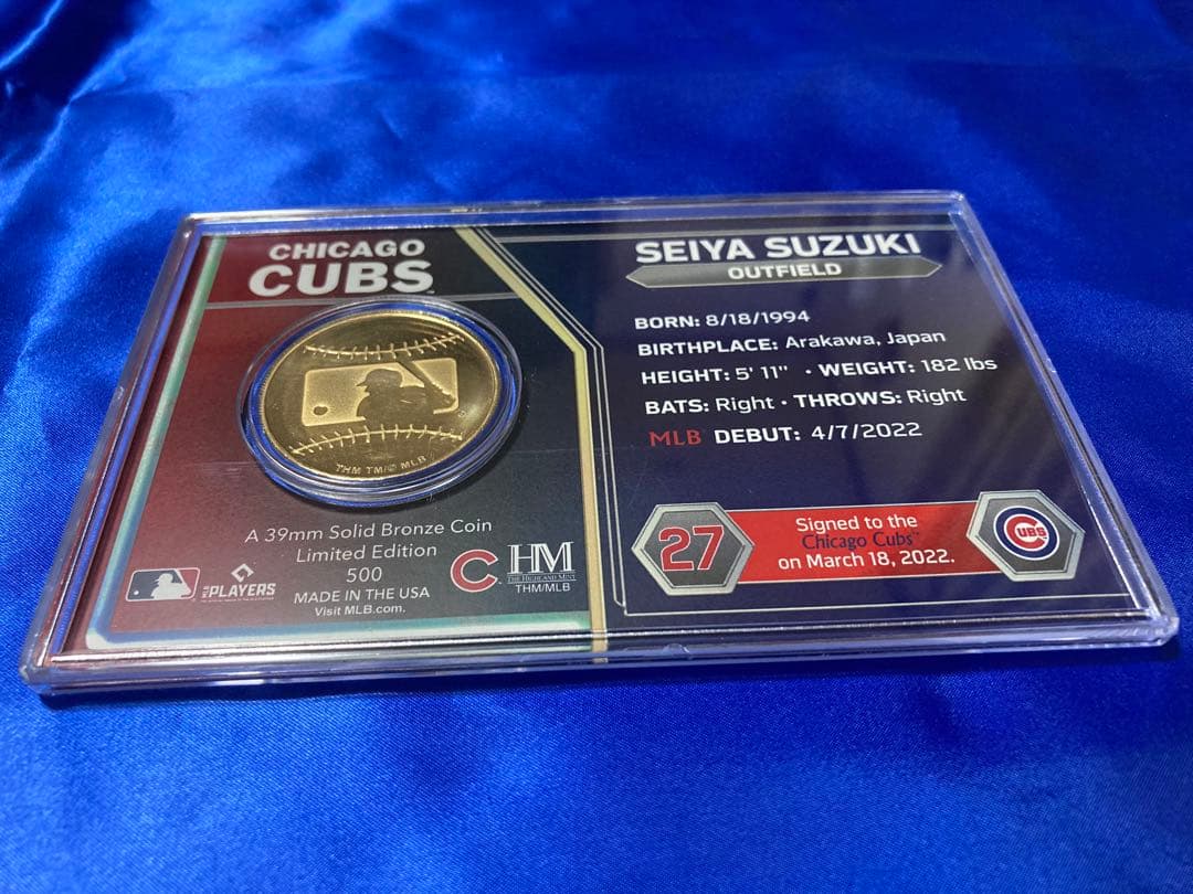 鈴木誠也　500個限定生産カード　シカゴ・カブス　MLB