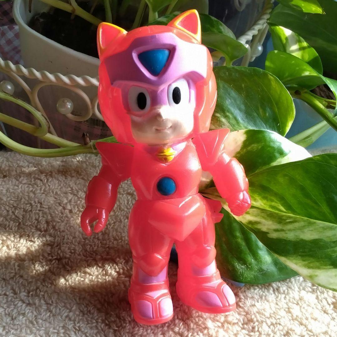 キャッ党忍伝　てやんでえ　プルルン　ソフビ　ユタカ　日本製！