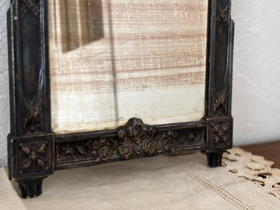 フランス　蚤の市　鏡　ブロカント