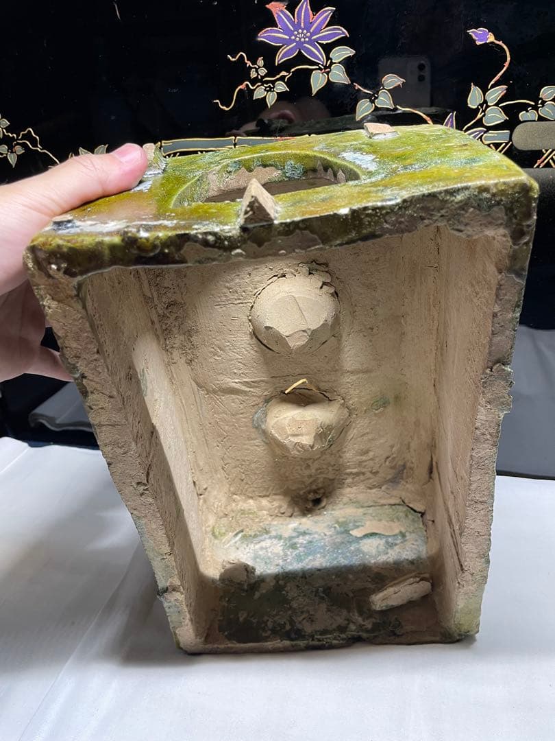 漢緑釉。灶台。漢時代。陶器。古美術。骨董品。舊家蔵出し。稀少品。
